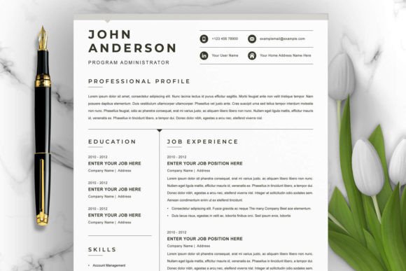 Download Clean &amp; Modern Resume Template Word - Resume template Collection