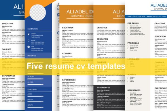 Download Five Resume Cv Templates - Cv template Collection