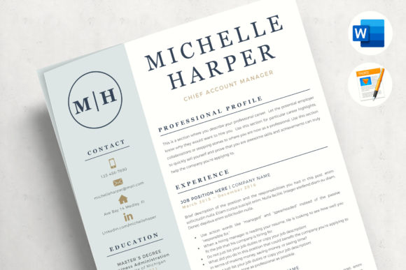 Download Professional Resume - CV Template with Logo - Cv template Collection