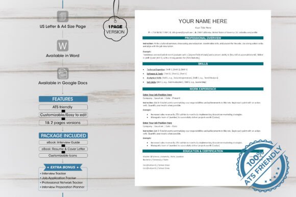 Download ATS Resume Template in Word, Google Docs - Resume template Collection